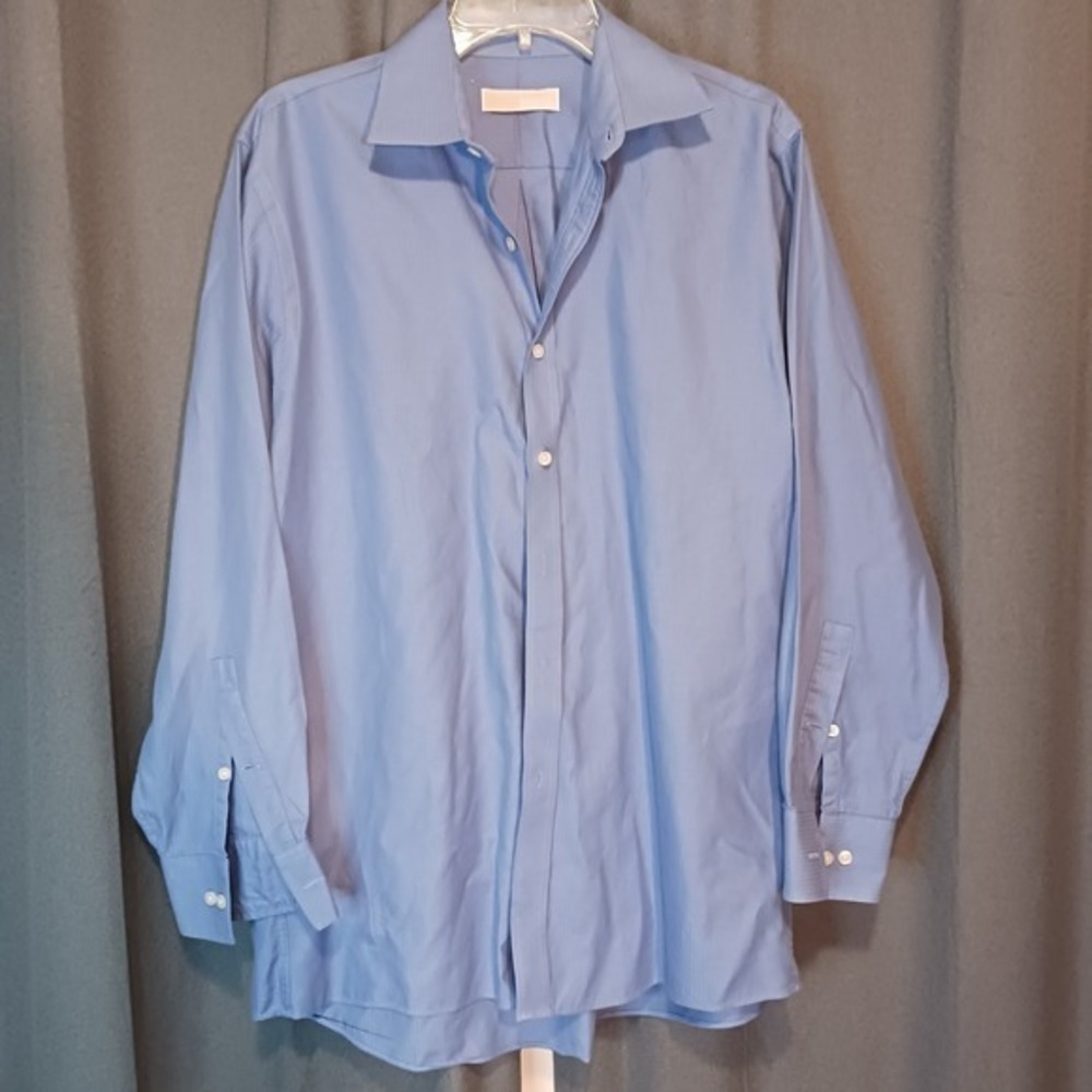 Michael Kors Dress Shirt Light Blue Long Sleeve Button Down Menswear 16